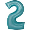 Balon foliowy niebieska Cyfra 2, 30" - 76 cm / 1 szt