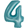 Balon foliowy niebieska Cyfra 4, 30" - 76 cm / 1 szt