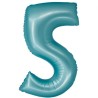 Balon foliowy niebieska Cyfra 5, 30" - 76 cm / 1 szt