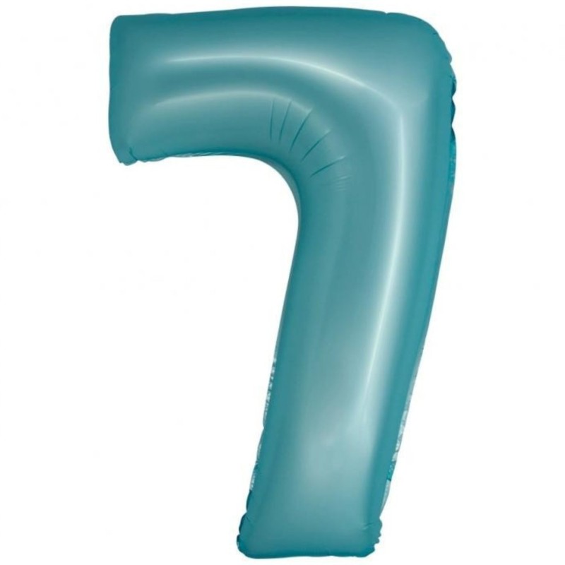 Balon foliowy niebieska Cyfra 7, 30" - 76 cm / 1 szt