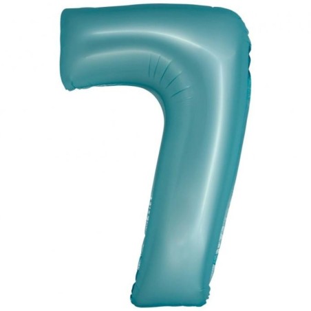 Balon foliowy niebieska Cyfra 7, 30" - 76 cm / 1 szt