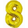 Balon foliowy złota Cyfra 8, 30" - 76 cm / 1 szt