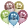 Lateksowe kolorowe Balony Beauty&Charm Happy Birthday (platynowe), 12" - 30 cm./ 5 szt.