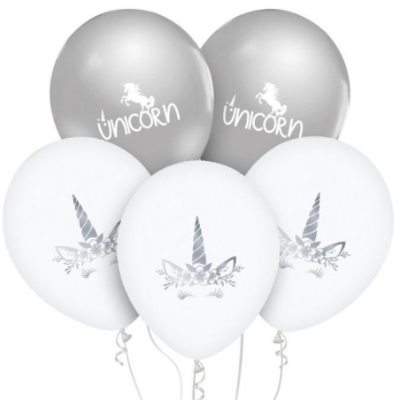 Lateksowe Balony Jednorożec, 12" - 30 cm./ 5 szt.