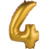 Balon foliowy złota "cyfra 4", 14"- 35 cm /1szt