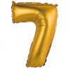 Balon foliowy złota "cyfra 7", 14"- 35 cm /1szt