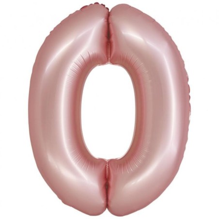 Balon foliowy różowa "cyfra 0", 30"- 76 cm /1szt