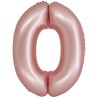 Balon foliowy różowa "cyfra 0", 30"- 76 cm /1szt
