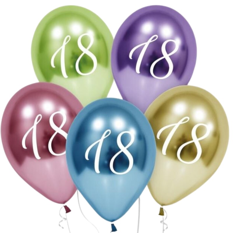 Lateksowe Balony 18, platynowe, 12"/ 5 szt.