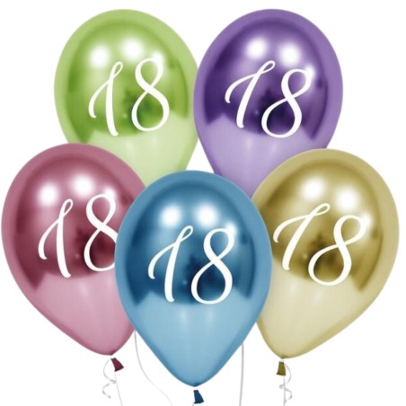 Lateksowe Balony 18, platynowe, 12"/ 5 szt.