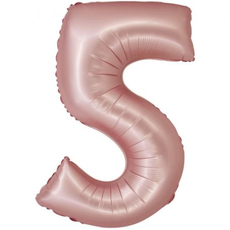 Balon foliowy różowa "cyfra 5", 30"- 76 cm /1szt