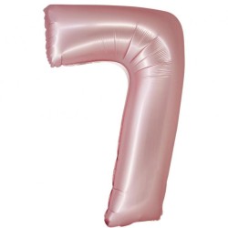 Balon foliowy różowa "cyfra 7", 30"- 76 cm /1szt