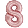 Balon foliowy różowa "cyfra 8", 30"- 76 cm /1szt