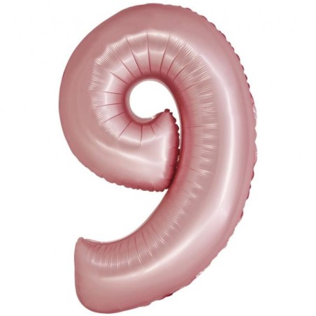 Balon foliowy różowa "cyfra 9", 30"- 76 cm /1szt