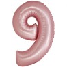 Balon foliowy różowa "cyfra 9", 30"- 76 cm /1szt