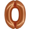 Balon foliowy pomarańczowa "cyfra 0", 30"- 76 cm /1szt