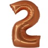 Balon foliowy pomarańczowa "cyfra 2", 30"- 76 cm /1szt