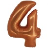 Balon foliowy pomarańczowa "cyfra 4", 30"- 76 cm /1szt