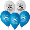 Lateksowe Balony Best Dad Ever, 12"/ 5 szt.