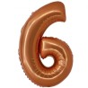 Balon foliowy pomarańczowa "cyfra 6", 30"- 76 cm /1szt