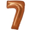 Balon foliowy pomarańczowa "cyfra 7", 30"- 76 cm /1szt