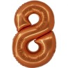 Balon foliowy pomarańczowa "cyfra 8", 30"- 76 cm /1szt