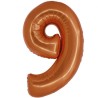 Balon foliowy pomarańczowa "cyfra 9", 30"- 76 cm /1szt