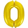Balon foliowy złota "cyfra 0", 36"- 92 cm /1szt