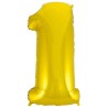 Balon foliowy złota "cyfra 1", 36"- 92 cm /1szt