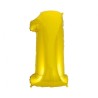 Balon foliowy złota "cyfra 1", 36"- 92 cm /1szt