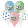 Balony kolorowe Premium Hel Oh Baby Shower, 13 cali/ 5 szt.