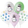 Lateksowe Balony Premium Hel Wesoły Jednorożec, 13 cali/ 5 szt.