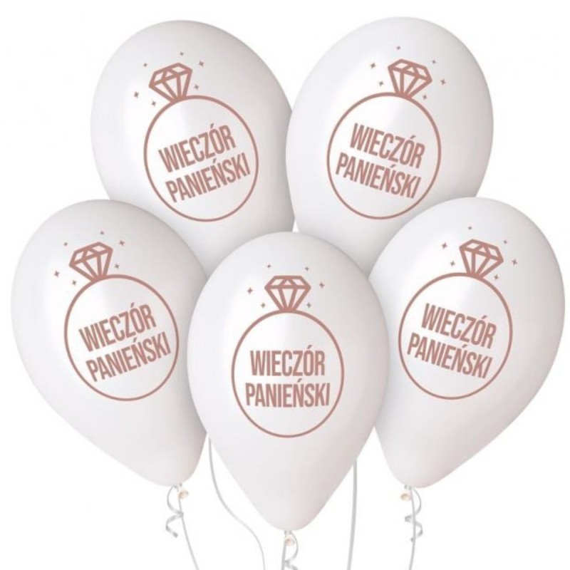 Lateksowe Balony Premium Hel Wieczór Panieński, 13"/ 5 szt.