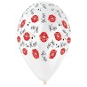 Lateksowe Balony Premium Hel Kiss Kiss, 13"/ 5 szt.