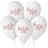 Lateksowe białe Balony Premium Hel Bride To Be, 13"/ 5 szt.