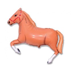 Kolorowy Balon foliowy 24" FX - "Konie w galopie" (brązowe) 1 szt.
