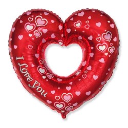 Balon foliowy 24" FX - "Piękne serce - I Love You" 1 szt. Walentynki