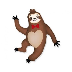 Kolorowy Balon foliowy 24" FX - Leniwiec 1 szt. 60 cm.