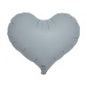 Balon foliowy szary w kształcie "serca", 14"- 35 cm / 5 szt.