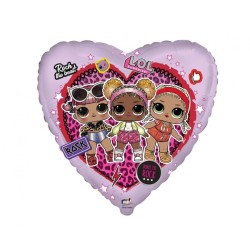 Foliowe Balony kolorowe z nadr. LOL: Rock. 18" - 46 cm / 1 szt. (pakowany)