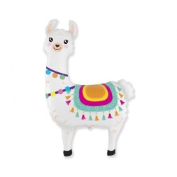 Kolorowy Balon foliowy 24" FX - Lama, pakowany 1 szt. 61 cm.