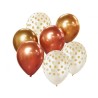 Bukiet balonowy B&C złoto-miedziany, 7 szt. 12"