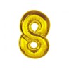 Balon foliowy złota "cyfra 8", 36"- 92 cm /1szt