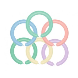 Lateksowe Balony D4 - Rurki włoskie mix Macaron / 100 szt.