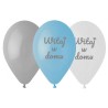 Lateksowe Balony Premium Witaj w domu, niebieskie, 12"/ 6 szt.
