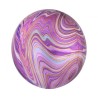 Foliowe fioletowe balony w kształcie kuli marblez, 16” - 40 cm. 1 szt.