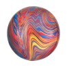 Foliowe kolorowe balony w kształcie kuli marblez, 16” - 40 cm. 1 szt.