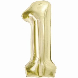 Balon foliowy beżowa Cyfra...
