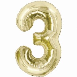 Balon foliowy beżowa Cyfra...