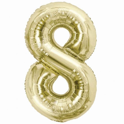 Balon foliowy beżowa Cyfra...